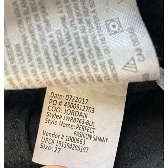 William Rast The Perfect Fashion Skinny Jeans 27 (30) Black Stretch Comfort - Picture 10 of 14